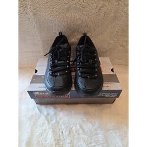 Size 8.5- Skechers Womens Sure Track Trickel Leather Slip Resistant Work Shoes